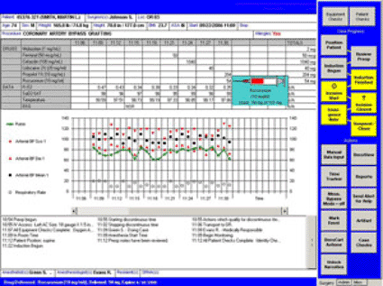 Image: Screenshot of the Merge Anesthesia Information Management System (photo courtesy Merge Healthcare).